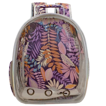 Прозрачный рюкзак для переноски животных CosmoPet CP-07UKC для кошек и собак Purple