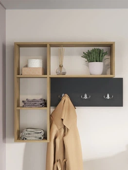 Вешалка Furnigrade В - 3 сонома - антрацит 780х838х160