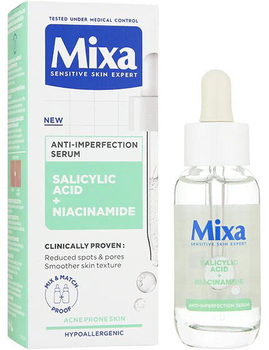 Serum do twarzy Mixa Salicylic Acid + Niacinamide Anti-Imperfection dla cery tłustej 30 ml (3600551136974)