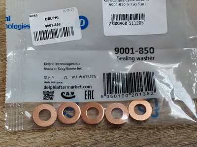 Кольцо форсунки DELPHI 9001-850 (к-т из 5шт)