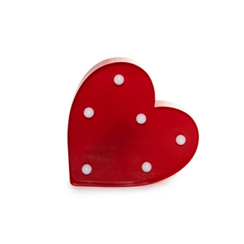 Ночник Kaktus Glam HEART красный 16х16см