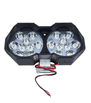 Светодиодная фара Moto 18 LED 30W двойная овальная для мотоцикла, мопеда, скутера. Белый свет (05607)