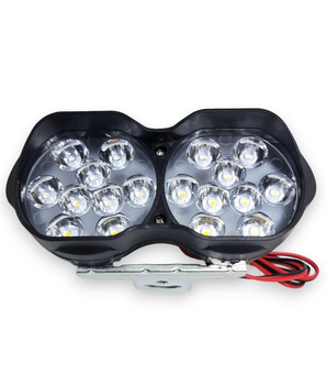 Светодиодная фара Moto 18 LED 30W двойная овальная для мотоцикла, мопеда, скутера. Белый свет Премиум (05707)