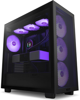 Корпус NZXT H Series H7 Flow RGB 2023 Edition ATX Mid Tower Chassis All Black Color (CM-H71FB-R1)