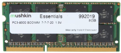 Оперативна пам'ять Mushkin Essentials SODIMM DDR3-1333 8192MB PC3-10664 (846651016430)
