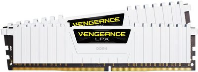 Оперативна пам'ять Corsair DDR4-2666 16384MB PC4-21300 (Kit of 2x8192) Vengeance LPX (CMK16GX4M2A2666C16W) White