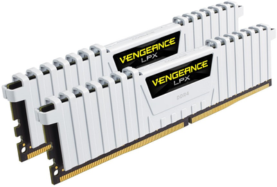 Pamięć RAM Corsair DDR4-2666 16384 MB PC4-21300 (Kit of 2x8192) Vengeance LPX (CMK16GX4M2A2666C16W) Biała