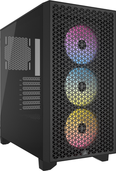Корпус Corsair 3000D RGB AirFlow Tempered Glass Black (CC-9011255-WW)