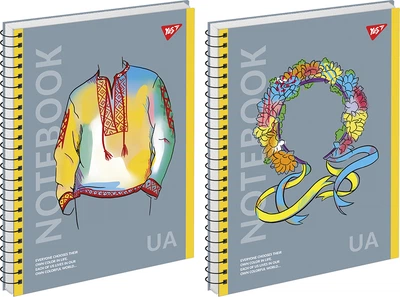 Набір зошитів для записів YES Notebook UA А4 В клітинку 80 аркушів х 2 шт (151977)