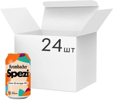 Упаковка напою безалкогольного газованого Krombacher Spezi Cola-Orange-Mix 0.33 л х 24 банки (4008287957938)