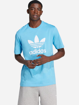 T-shirt męski bawełniany adidas Adicolor Trefoil IR7980 S Niebieski (4066759626874)