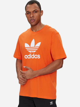 T-shirt męski bawełniany adidas Adicolor Trefoil IR8000 S Pomarańczowy (4066759630666)