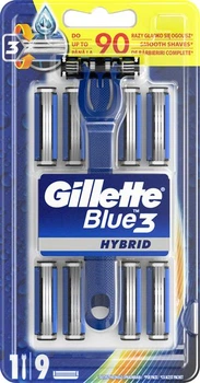 Cтанок для гоління + 9 зміних касет GILLETTE BLUE 3 Hybrid