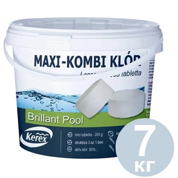 Хлор в таблетках для бассейна Kerex MAX Комби хлор 3 в 1, Венгрия, 7 кг (IP-174623)