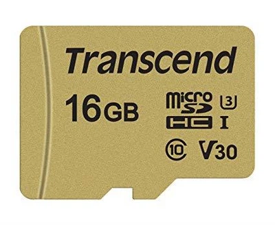 Карта пам'яті Transcend 16GB microSDHC C10 + SD адаптер (TS16GUSD500S)