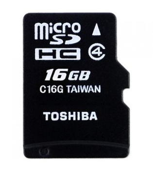 Карта пам'яты Toshiba microSDHC 16 GB Class 4 + SD