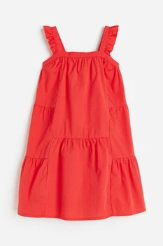 Платье объемное хлопковое красное H&M 140см (400097173)