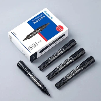 Набор маркеров Guangbo Large Double-Ended Permanent Markers 10pcs set Black