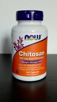 Хітозан з хром Now Foods Chitosan 500mg plus Chronium 120 капсул нау фудс