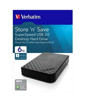Зовнішній накопичувач Verbatim Store'n Save 3,5" 6 TB USB 3.0 BLACK (47686)