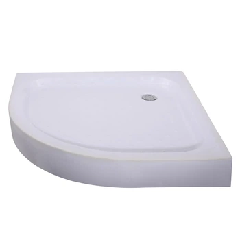 Поддон для душевой кабины BRAVO NYSA 100x100x13см полукруглый пластиковый c сифоном белый 000015790