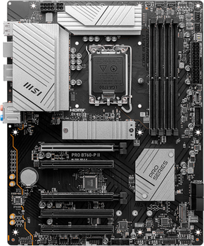 Материнська плата MSI PRO B760-P II (s1700, Intel B760, PCI-Ex16)