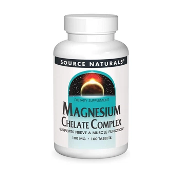 Мінерали Source Naturals Магній Хелат 100 мг Magnesium Chelate Complex 100 таблеток
