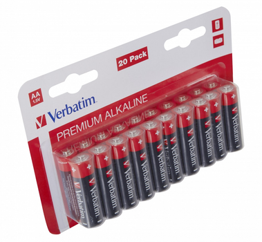 Baterie Verbatim Premium AA (LR06) 20 szt. Alkaliczne (23942498773)