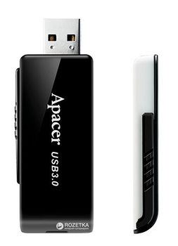 Флеш пам'ять USB Apacer AH350 128GB USB 3.0 Black (AP128GAH350B-1)