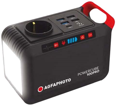 Зарядна станція AgfaPhoto Powercube PPS 100Pro / 80 Вт / 88.8 Вт/год / Li-ion (717-854700)