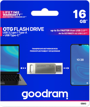Флеш пам'ять USB Goodram ODA3 16GB USB 3.2 (ODA3-0160S0R11)