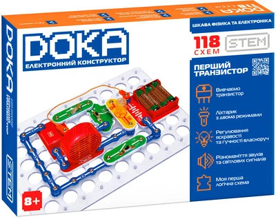Конструктор электронный DOKA 118 схем (D70701)