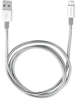 Kabel Verbatim MicroUSB - USB 1 m Srebrzysty (23942488620)