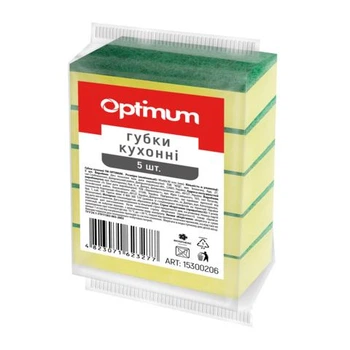 Губка кухонна OPTIMUM, 5шт/уп PRO SERVICE (15300206)