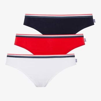 Набор трусиков слипов женских хлопковых U.S. Polo Assn 66271 L 3 шт Белый/Синий/Красный (8680557324372)