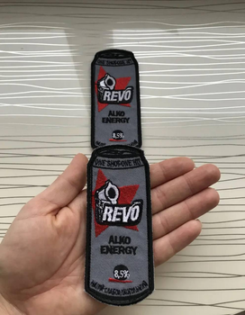 Патч "Revo" рево на липучці 4,5х9 см.