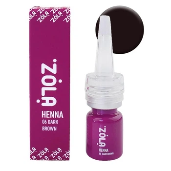 Хна профессиональная для бровей ZOLA Henna 06 Dark Brown темно-коричневая, 5 г