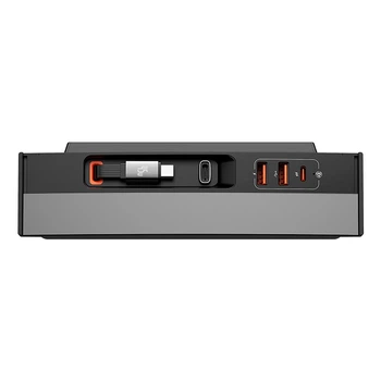 Baseus T-Space Series HUB for Tesla Cars With a retractable 45W type-C cable |2USB/2Type-C| black