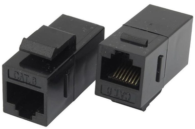 Модуль keystone Netrack RJ-45-RJ-45 Cat 6 UTP Black (5908268775171)