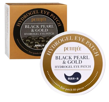 Гідрогелеві патчі для очей ПЕРЛИ/ЗОЛОТО Black Pearl&Gold Hydrogel Eye Patch PETITFEE, 60 шт