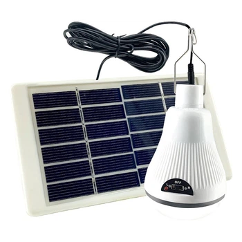 Многофункциональный Подвесной LED фонарь лампа Solar charging GR-6028 | 3 Вт, USB/Солнечная панель | Белый