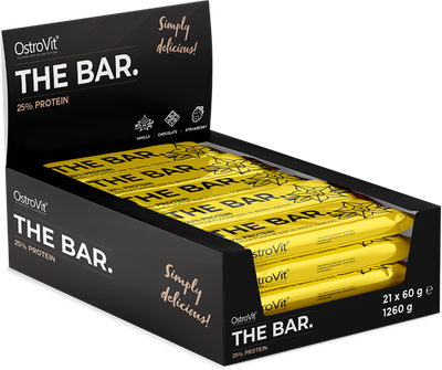 Протеїнові батончики OstroVit The Bar. 25% Protein Vanilla in White Coating 60 г x 21 шт (5903246222395)