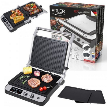 Гриль электрический Adler AD 3059 Silver/Black TB