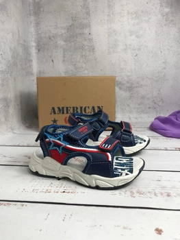 Босоніжки сандалі для хлопчиків American Club 27р-17 см Синьо-червоні (362)