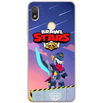 Силиконовый Чехол с Картинкой для Tecno Pop 3 Принт (Бравл Старс Мортис, Brawl Stars Mortis) (44375-ysm019)