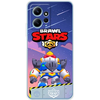 Силиконовый Чехол с Картинкой для Xiaomi Redmi Note 12 4G Принт (Бравл Старс Вольт, Brawl Stars Surge) (46319-ysm020)