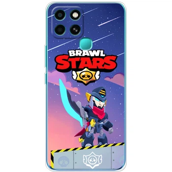 Силиконовый Чехол с Картинкой для Infinix Smart 6 Принт (Бравл Старс Мортис, Brawl Stars Mortis) (45089-ysm019)