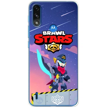 Силиконовый Чехол с Картинкой для Motorola E7 Power Принт (Бравл Старс Мортис, Brawl Stars Mortis) (44739-ysm019)