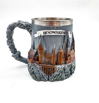 Чашка Гарри Поттера Hogwarts, рельефная 3d кружка школы чародейства Хогвартс 400 мл