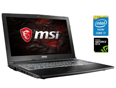 Ігровий ноутбук MSI GL62M 7REX / 15.6" (1920x1080) TN / Intel Core i7-7700HQ (4 (8) ядра по 2.8 - 3.8 GHz) / 8 GB DDR4 / 128 GB SSD M.2 + 1000 GB HDD / nVidia GeForce GTX 1050 Ti, 4 GB GDDR5, 128-bit / WebCam б/в